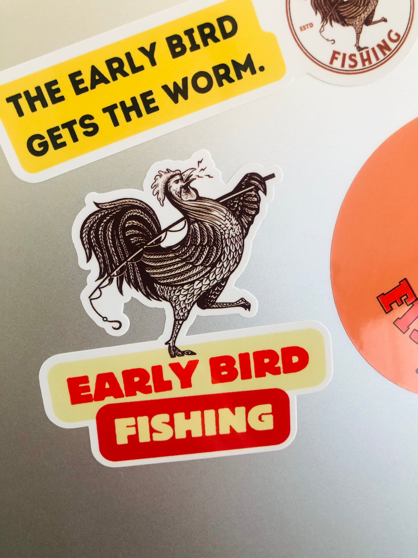 Early Bird Fishing Stickers