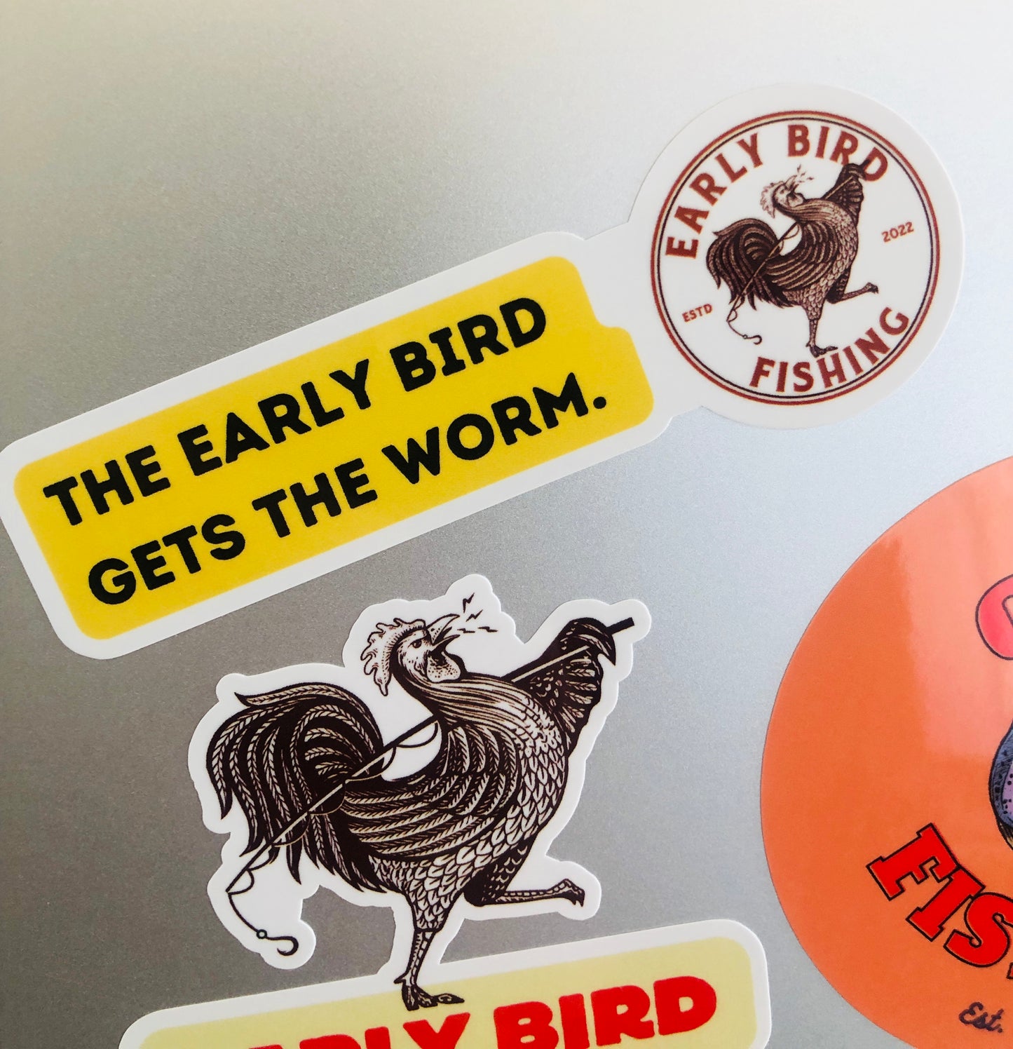 Early Bird Fishing Stickers